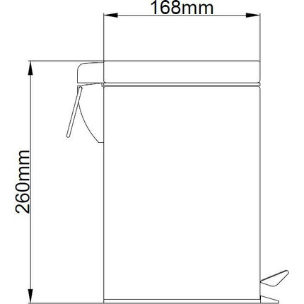 Ведро для мусора с педалью Azario 3 л AZ-301-3L - фото, картинка 2 Ведро для мусора с педалью Azario 3 л AZ-301-3L - фото 2