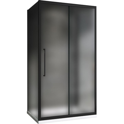 Душевое ограждение Abber Schwarzer Diamant 100x80 см AG30100BMH-S80BM-S80BM, чёрный/матовое - фото 2