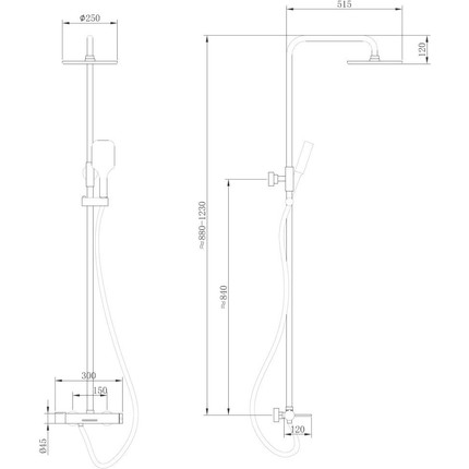 Душевая стойка Abber Emotion AF8816G, золото матовое, Цвет производителя: золото матовое - фото 3