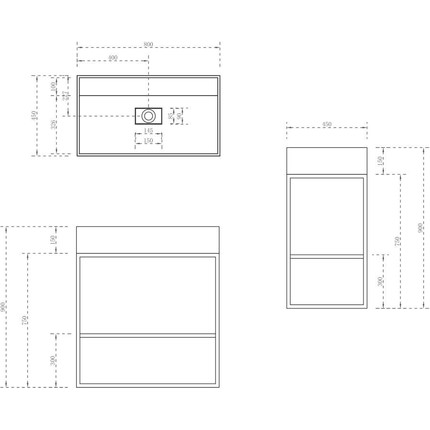 Раковина с консолью Abber Stein 80 см AS2630, белый матовый - фото 4