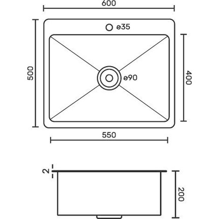 Кухонная мойка GFfrank 60502 0.8 мм - фото, картинка 5 Кухонная мойка GFfrank 60502 0.8 мм - фото 5