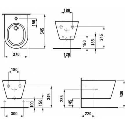 Биде подвесное Laufen K BY LAUFEN 8.3033.1.000.302.1 - фото 4