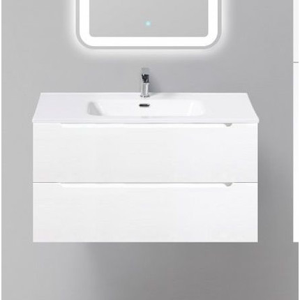 Тумба подвесная с раковиной BelBagno 90 см ETNA-900-2C-SO-BL-P (раковина LOV-900-LVB) Bianco Lucido, Цвет фасада: Bianco Lucido - фото 