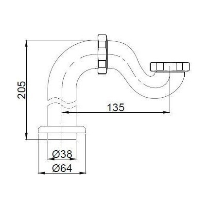 Гидрозатвор BelBagno BB567-01-TI-CRM, хром - фото 2