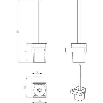 Ёршик для унитаза Boheme Q 10954-MW, matt white, Цвет производителя: matt white - фото 2