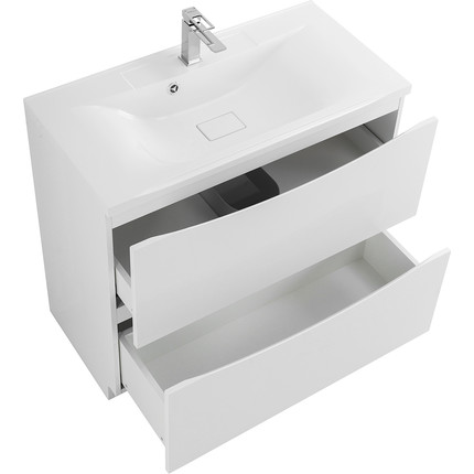 Тумба напольная с раковиной BelBagno MARINO-900-2C-PIA-BL-P 90 см, белый - фото 8