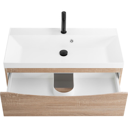 Тумба подвесная с раковиной BelBagno MARINO-900-2C-SO-WO-P 90 см, Rovere Bianco - фото 7