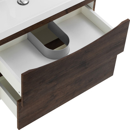 Тумба подвесная с раковиной BelBagno MARINO-700-2C-SO-RW-P 70 см, Rovere Moro - фото, картинка 6 Тумба подвесная с раковиной BelBagno MARINO-700-2C-SO-RW-P 70 см, Rovere Moro - фото 6