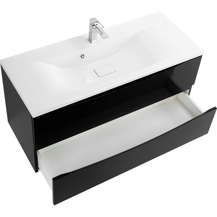 Тумба подвесная с раковиной BelBagno MARINO-1100-2C-SO-NL-P 110 см, Nero Lucido - фото 3