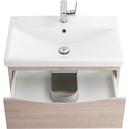 Тумба подвесная с раковиной BelBagno MARINO-CER-600-2C-SO-RG-P 60 см, Rovere Grigio - фото 4