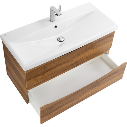 Тумба подвесная с раковиной BelBagno MARINO-CER-1000-2C-SO-RR-P 100 см, Rovere Rustico - фото 3