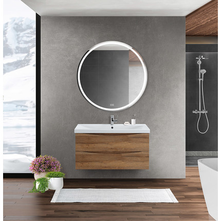 Тумба подвесная с раковиной BelBagno MARINO-CER-1000-2C-SO-RR-P 100 см, Rovere Rustico - фото 10