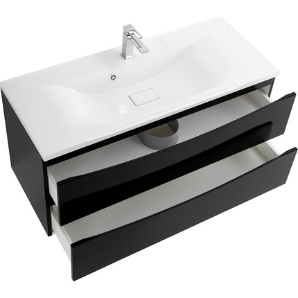 Тумба подвесная с раковиной BelBagno MARINO-1100-2C-SO-NL-P 110 см, Nero Lucido - фото 5