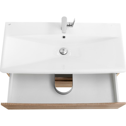 Тумба подвесная с раковиной BelBagno MARINO-CER-1000-2C-SO-WO-P 100 см, Rovere Bianco - фото 8