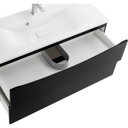 Тумба подвесная с раковиной BelBagno MARINO-1100-2C-SO-NL-P 110 см, Nero Lucido - фото 6