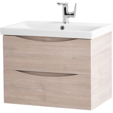 Тумба подвесная с раковиной BelBagno MARINO-CER-600-2C-SO-RG-P 60 см, Rovere Grigio - фото 5