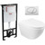 Инсталляция с подвесным унитазом комплект: Alcaplast AM101/1120-3:1 RU M70-0001 с подвесным безободковым унитазом Azario Gloria AZ-2003 сиденье микролифт, крепление, кнопка смыва белый - фото 