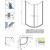 Душевое ограждение Radaway EOS PDD 90х90 см, хром/прозрачное - фото 7