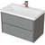 Тумба подвесная с раковиной Mirsant Dante 80 см (раковина Style 80) серый матовый - фото 
