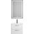 Тумба подвесная с раковиной BelBagno DUE-500-2C-SO-BM-P 50 см (2 ручки сатин) белый металлик, Цвет фасада: Белый металлик - фото 11