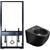 Инсталляция с подвесным биде Azario Grado AZ-8040-1001/F-0053-0025+AZ-0046-BN SP, чёрный матовый - фото 