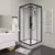 Душевая кабина Parly 90х90 см AMI Quadro, чёрный/прозрачное - фото 
