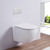 Унитаз подвесной CeramaLux Rimless 2197MW с крышкой микролифт, белый матовый - фото 2