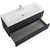 Тумба подвесная с раковиной Cezares DUET-N-1200-2C-SO-GR-P 120 см (раковина CZR-8073-120) grafito - фото 3