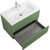Тумба подвесная с раковиной Cezares DUET-N-800-2C-SO-PS-P 80 см (раковина CZR-8073-80) фисташковый софт - фото 3