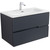 Тумба подвесная с раковиной Cezares DUET-N-800-2C-SO-GR-P 80 см (раковина CZR-8073-80) grafito - фото 2
