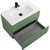 Тумба подвесная с раковиной Cezares DUET-N-800-2C-SO-PS-P 80 см (раковина CZR-8095-80) фисташковый софт - фото 3