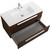 Тумба подвесная с раковиной Cezares ECO-CER-N-1000-2C-SO-NCS-P 100 см (раковина CZR-8095-100) орех шоколад софт - фото 3