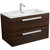Тумба подвесная с раковиной Cezares ECO-CER-N-800-2C-SO-NCS-P 80 см (раковина CZR-8073-80) орех шоколад софт - фото 5