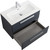 Тумба подвесная с раковиной Cezares ECO-CER-N-800-2C-SO-GR-P 80 см (раковина CZR-8073-80) grafito - фото 3