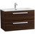 Тумба подвесная с раковиной Cezares ECO-CER-N-800-2C-SO-NCS-P 80 см (раковина CZR-8073-80) орех шоколад софт - фото 2