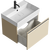Тумба подвесная с раковиной Aqwella Pure 65 см PUR0165KS, капучино светллый, Цвет фасада: бежевый - фото 2