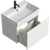 Тумба подвесная с раковиной Aqwella Pure 65 см PUR0165WM, белый, Цвет фасада: белый - фото 2