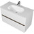 Тумба подвесная с раковиной Mirsant Savag 100 см (раковина Astra 100), белый глянцевый - фото 