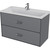 Тумба подвесная с раковиной Mirsant Viva 100 см (раковина Conte 100), серый матовый - фото 