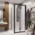 Душевое ограждение CeruttiSpa 90х90 см BELLA ZQD91B, чёрный/прозрачное - фото 
