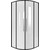Душевое ограждение Niagara Nova 100x100 см NG-6827-34BLACK, чёрный матовый/прозрачное - фото 2