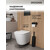 Инсталляция с подвесным унитазом комплект: Grossman Style 900.K31.01.000 с подвесным безободковым унитазом GR-4477SQ сиденье микролифт, крепление, кнопка смыва 700.K31.05.21M.21M чёрный матовый - фото 5