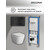 Инсталляция с подвесным унитазом комплект: Grossman Classic 900.K31.01.000 с подвесным безободковым унитазом GR-4478SQ сиденье микролифт, крепление, кнопка смыва 700.K31.04.21M.21M чёрный матовый - фото 18