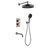 Душевая система для ванны Boheme Cell 427-GM + 135-3-GM + 625-GM (со скрытой частью) графит - фото 