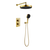 Душевая система для душа с термостатом Boheme Cell 427-G + 134-2-G (со скрытой частью) золото - фото 