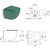 Унитаз подвесной безободковый SantiLine SL-5107 с тонкой крышкой микролифт, зелёный матовый - фото 4