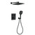 Душевая система для душа с термостатом Grocenberg GB5040BL, чёрный матовый - фото 