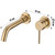 Смеситель для раковины настенный Grocenberg GB511MG (со скрытой частью) матовое золото - фото 2
