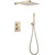 Душевая система для душа с термостатом Abber Daheim AF8251G, золото матовый - фото 