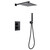 Душевая система для душа с термостатом Abber Daheim AF8251B, чёрный матовый - фото 